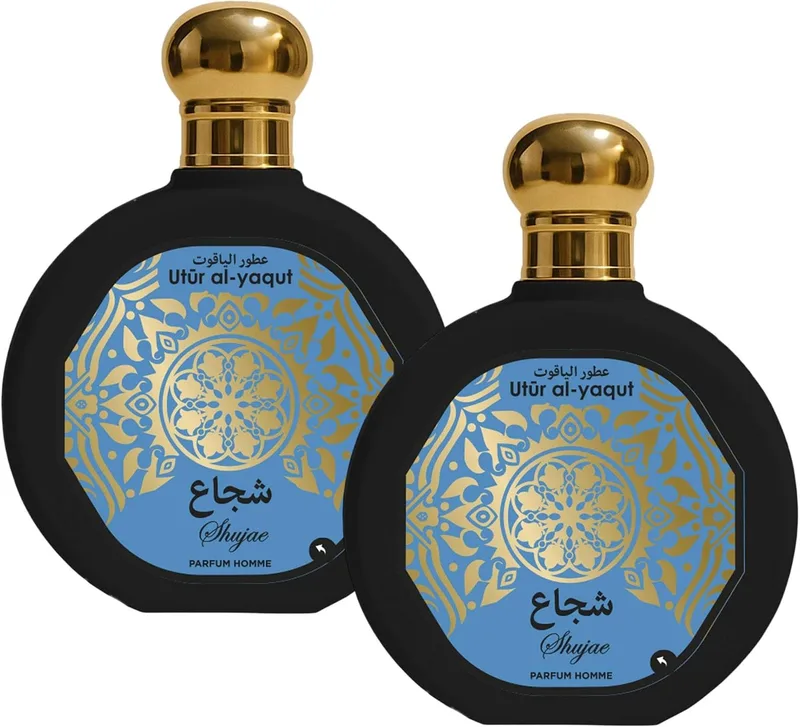 Utūr al-yaqut ▫️ Utur Al-Yaqut SHUJAE Conjunto de 2 perfumes masculinos EDP de 100 ml