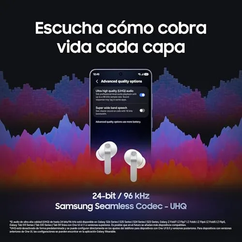 Samsung ▫️ Galaxy Buds4 Pro, Auscultadores Bluetooth, Áudio Hi-Fi, Cancelamento de Ruído Adaptativo, Chamadas super nítidas, Assistente de IA, Garantia do fabricante de 3 anos + 1 ano extra, Branco (Versão espanhola) 4