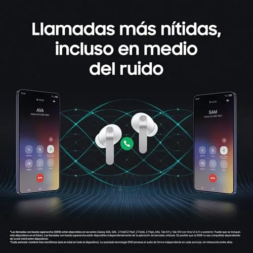 Samsung ▫️ Galaxy Buds4 Pro, Auscultadores Bluetooth, Áudio Hi-Fi, Cancelamento de Ruído Adaptativo, Chamadas super nítidas, Assistente de IA, Garantia do fabricante de 3 anos + 1 ano extra, Branco (Versão espanhola) 5