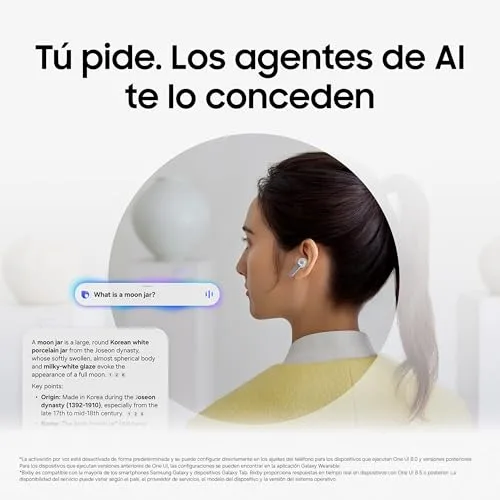Samsung ▫️ Galaxy Buds4 Pro, Auscultadores Bluetooth, Áudio Hi-Fi, Cancelamento de Ruído Adaptativo, Chamadas super nítidas, Assistente de IA, Garantia do fabricante de 3 anos + 1 ano extra, Branco (Versão espanhola) 6