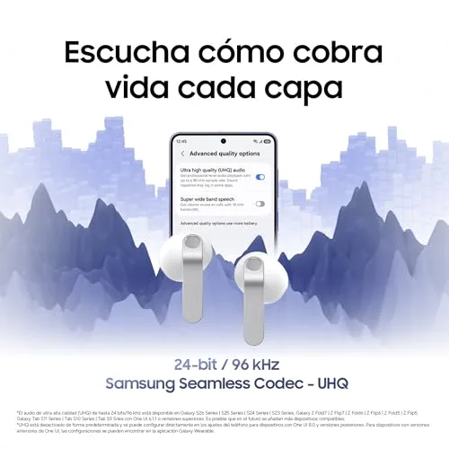 Samsung ▫️ Galaxy Buds4, Auscultadores Bluetooth, Áudio 240 bits/96 kHz, Cancelamento de Ruído Adaptativo, Assistente de Voz com IA, Garantia do Fabricante de 3 Anos + 1 Ano Extra, Preto (Versão Espanhola) 4