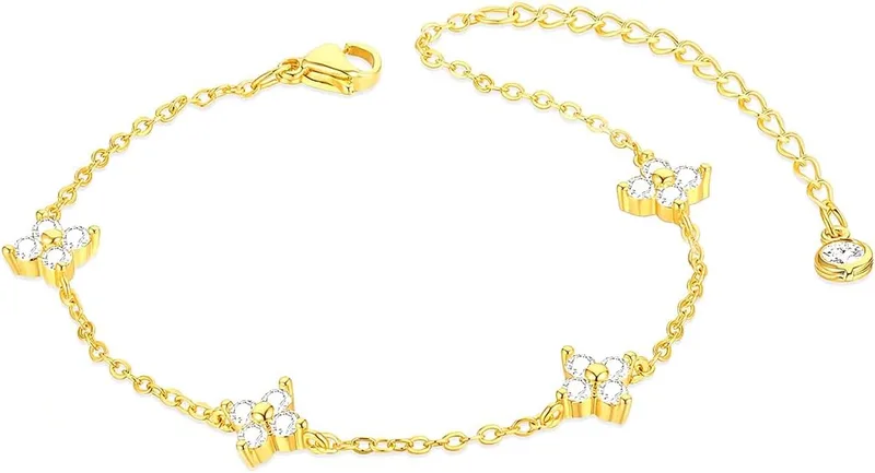 PEVRUAY ▫️ Pulseiras para mulher, pulseira de prata 925 com zircónia brilhante, pulseiras deslizantes com corrente ajustável, joalharia nupcial para casamento, joias para oferecer às mulheres e às meninas no Dia da Mãe