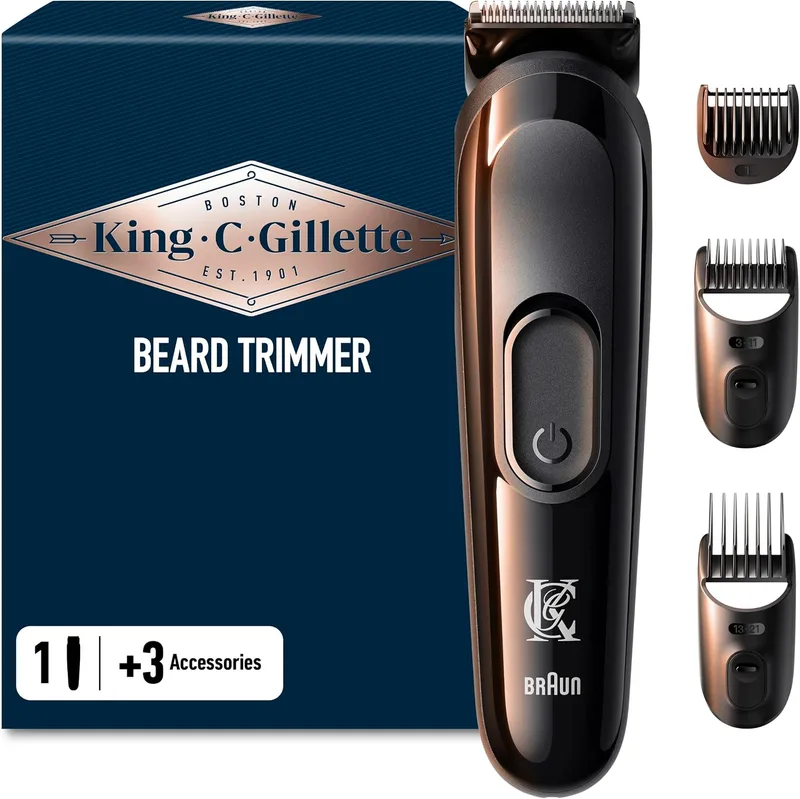 King C. Gillette ▫️ Máquina de barbear para homem com 5 acessórios