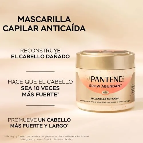 Pantene ▫️ Grow Abundant Máscara Anticaída para um Cabelo Mais Forte e Denso, 300 ml 3