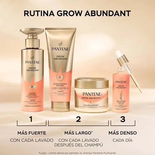 Pantene ▫️ Grow Abundant Máscara Anticaída para um Cabelo Mais Forte e Denso, 300 ml 6