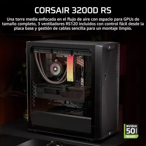 Corsair ▫️ 3200D RS Caixa para PC semitorre – Fumo 2