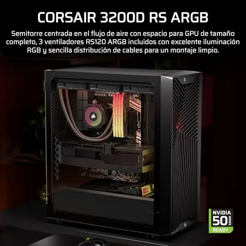 Corsair ▫️ 3200D RS Caixa para PC Semitorre ARGB – Preto 2