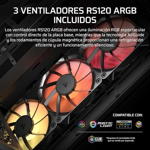Corsair ▫️ 3200D RS Caixa para PC Semitorre ARGB – Preto 5