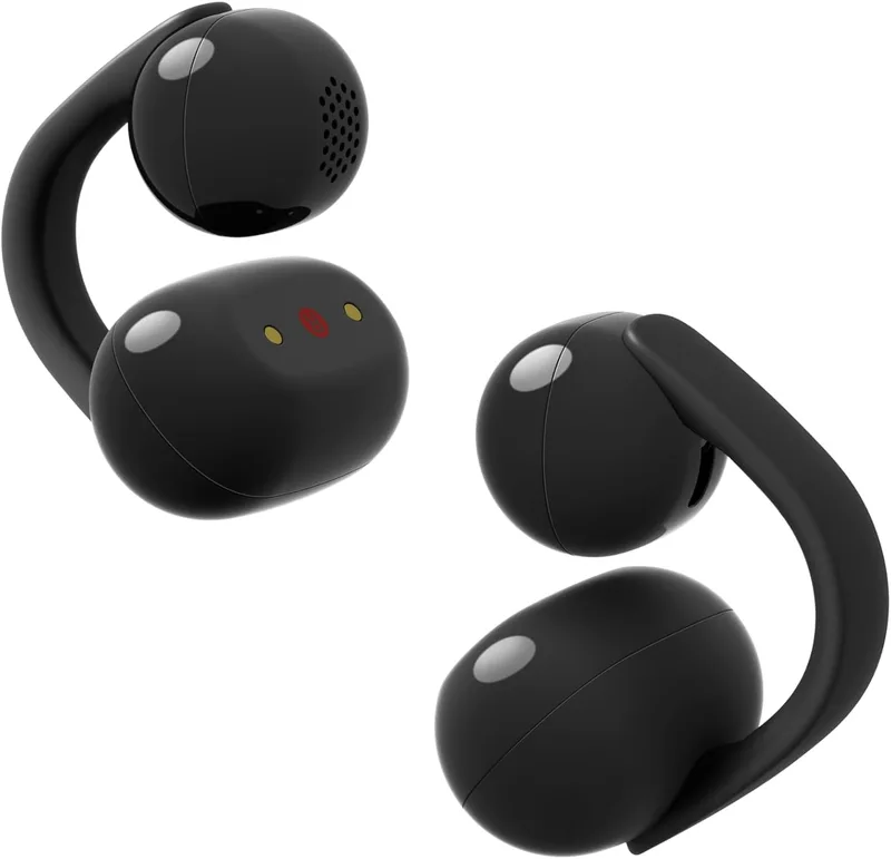 Sony ▫️ LinkBuds Clip, Auriculares sem fios de tipo aberto, Auriculares com clipe confortáveis com 37 horas de autonomia, Chamadas nítidas, Bluetooth multiponto para o trabalho e para o uso diário, Preto