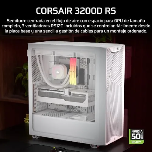 Corsair ▫️ 3200D RS Caixa para PC semitorre – Branco 2