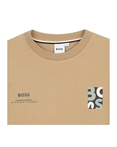 BOSS ▫️ Camiseta de manga curta em malha, para menino 4