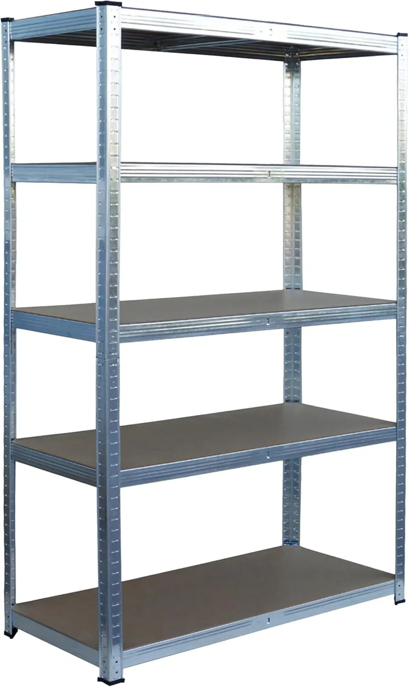 Relaxdays ▫️ Estante para cargas pesadas, 5 níveis, 180 x 100 x 40 cm, até 875 kg, cave/garagem, aço, prateada