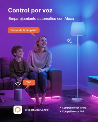 DUSKTEC ▫️ Candeeiro de pé inteligente RGB, com aplicação, compatível com a Alexa 4