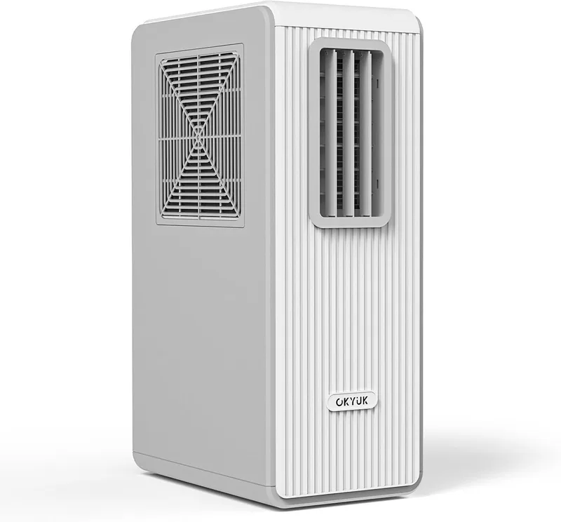 OKYUK ▫️ Ar condicionado portátil poupança de energia de 200 W, refrigerante ecológico R290, 3 em 1: arrefece, ventila e desumidifica, cobertura de 15-20 m². Com tubo de exaustão (branco)