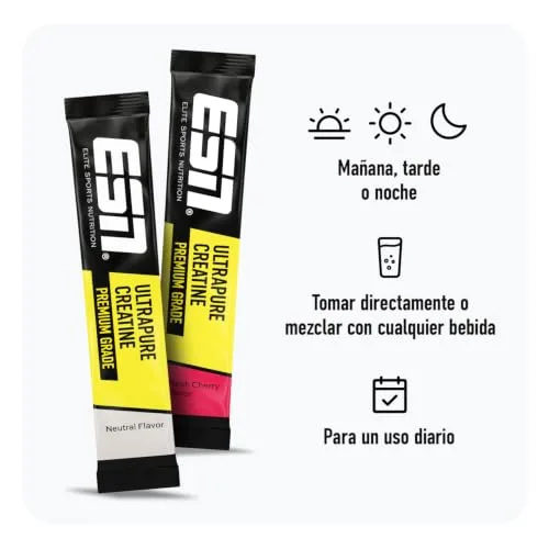 ESN ▫️ Ultrapure Creatina Monohidratada em Sticks, Cereja Fresca, 30 saquinhos 3