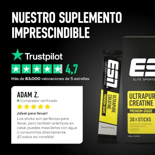 ESN ▫️ Ultrapure Creatina Monohidratada em Sticks, Cereja Fresca, 30 saquinhos 6