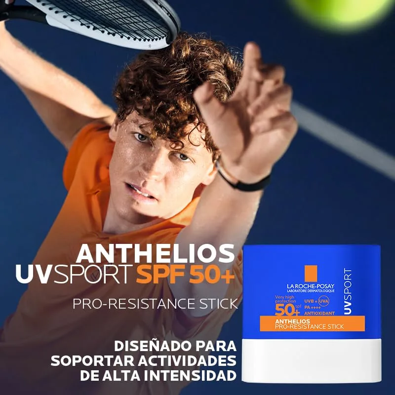 La Roche-Posay ▫️ Anthelios UVSPORT pro-Resistance Stick FPS 50+, 10 ml | Concebido para atividades de alta intensidade; resiste ao suor durante 120 minutos e protege contra os raios UV. 2