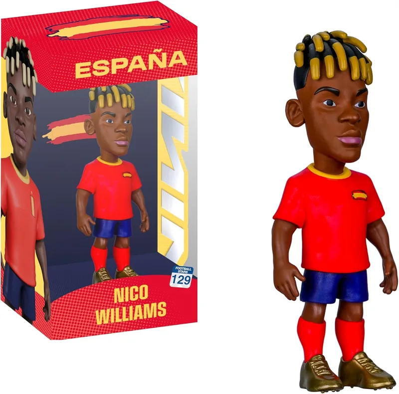 MINIX ▫️ BANDAI Figura de Nico Williams - Seleção Espanhola - Colecionáveis para exposição - Ideia para presente - Brinquedos para crianças e adultos - Fãs de música MN22793