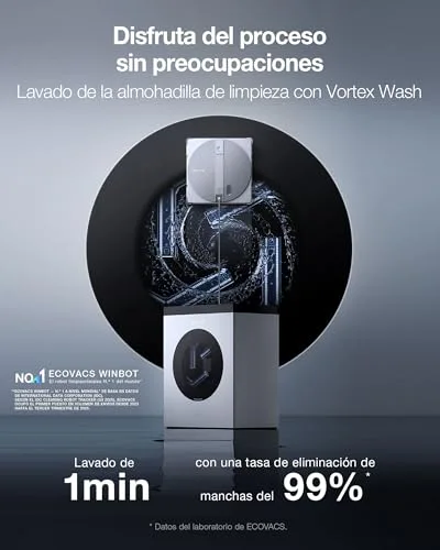 ECOVACS ▫️ Robô limpador de vidros WINBOT W3 OMNI com estação multifunções, autolavagem do esfregão, limpeza inteligente de bordas, pulverizador triplo, controlo através da aplicação e proteção em 12 fases 2