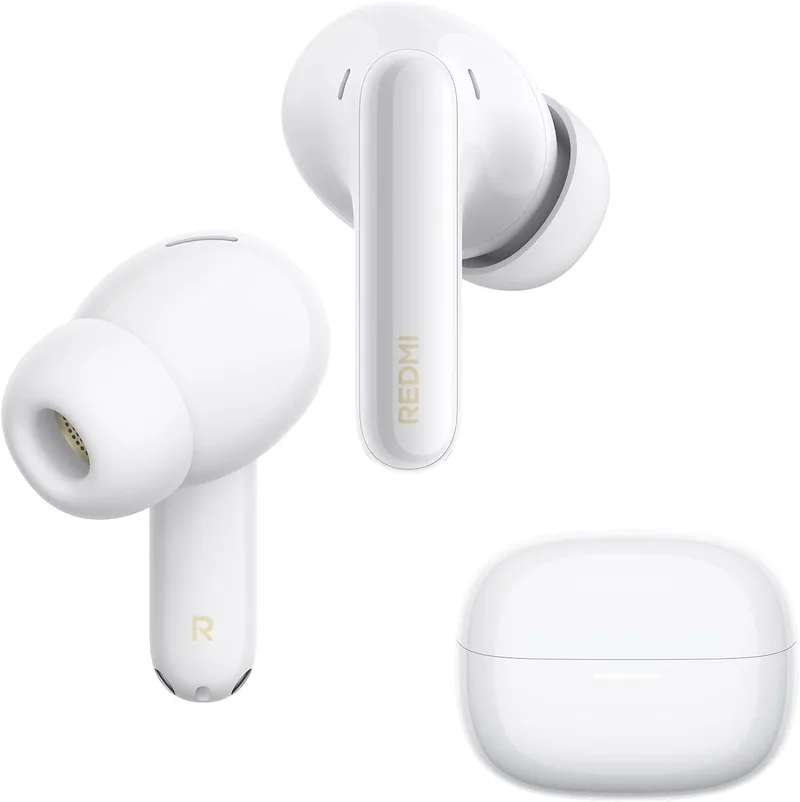XIAOMI ▫️ Redmi Buds 8 Pro, Bluetooth sem fios verdadeiro, cancelamento ativo de ruído até 55 dB, controlador triplo, som Hi-Fi de alta resolução, Dolby Audio, autonomia da bateria até 33h, Bluetooth 5.4, IP54, branco