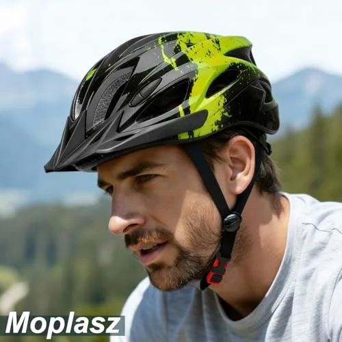Moplasz ▫️ Capacete de bicicleta para adulto, capacete de ciclismo com luz ajustável, 57-62 cm 7