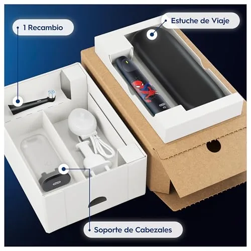 Oral-B ▫️ Escova de dentes elétrica iO Kids Marvel Spider-Man, para crianças a partir dos 6 anos 2