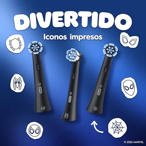 Oral-B ▫️ iO Kids Marvel Spiderman - Cabeças de escova para crianças a partir dos 6 anos, embalagem de 8 4