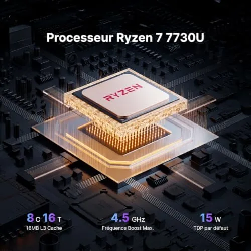 BOSGAME ▫️ P4 Ultra com AMD Ryzen 7 7730U e SSD de 1 TB – Melhor do que 512 GB 3