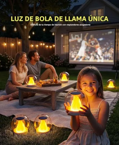 PoolLeader ▫️ Luzes solares flutuantes para piscina com efeito de chama dinâmico 5