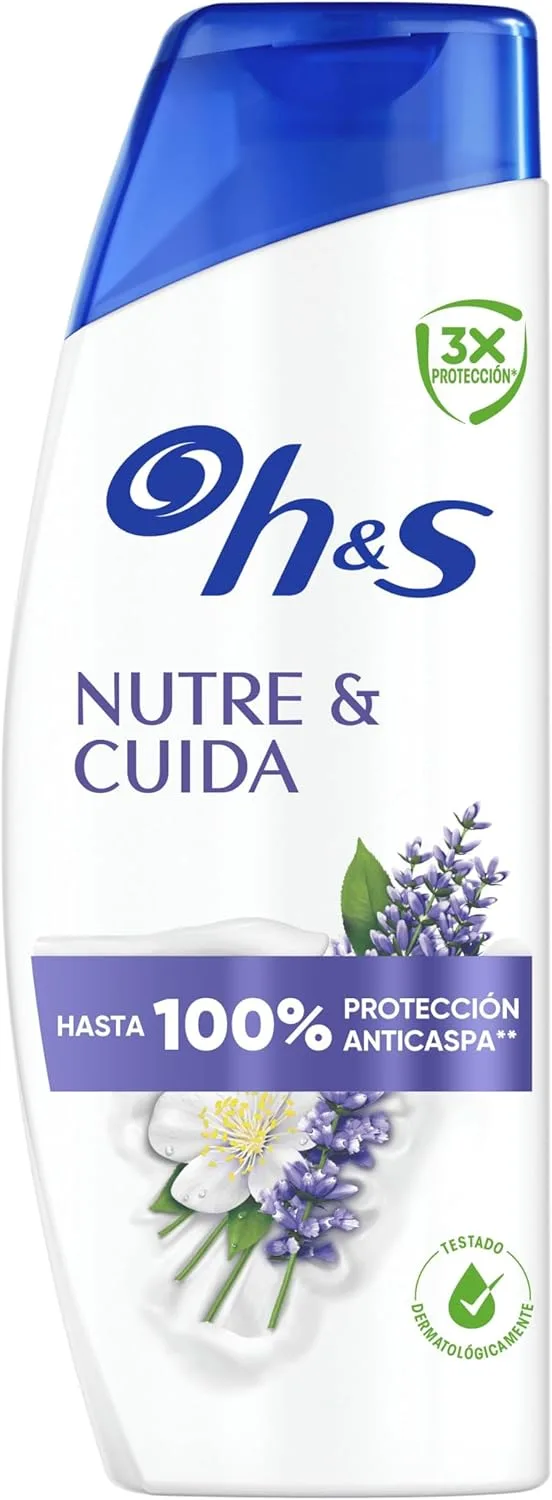 Head & Shoulders ▫️ H&S Champô Anti-Caspa Nutrir e Cuidar 300ml, Contra a Caspa, Cabelo Oleoso e com Comichão desde a Primeira Lavagem, 100% Proteção Anti-Caspa, Cabelo Saudável