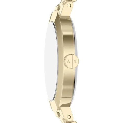 Armani Exchange ▫️ Relógio para mulher, movimento de quartzo com dois ponteiros e caixa de 36 mm com bracelete em aço inoxidável ou couro 4