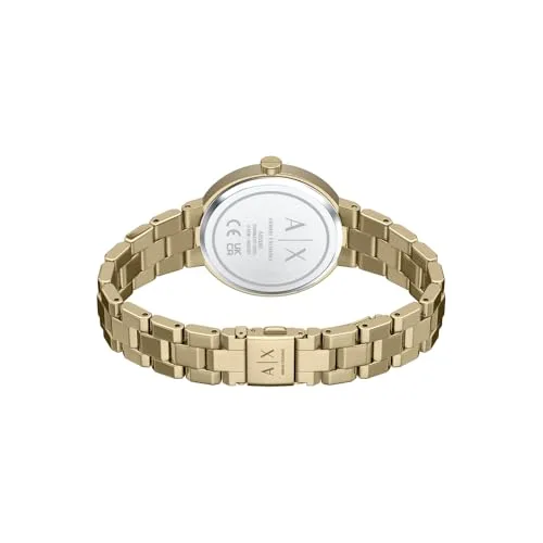 Armani Exchange ▫️ Relógio para mulher, movimento de quartzo com dois ponteiros e caixa de 36 mm com bracelete em aço inoxidável ou couro 5