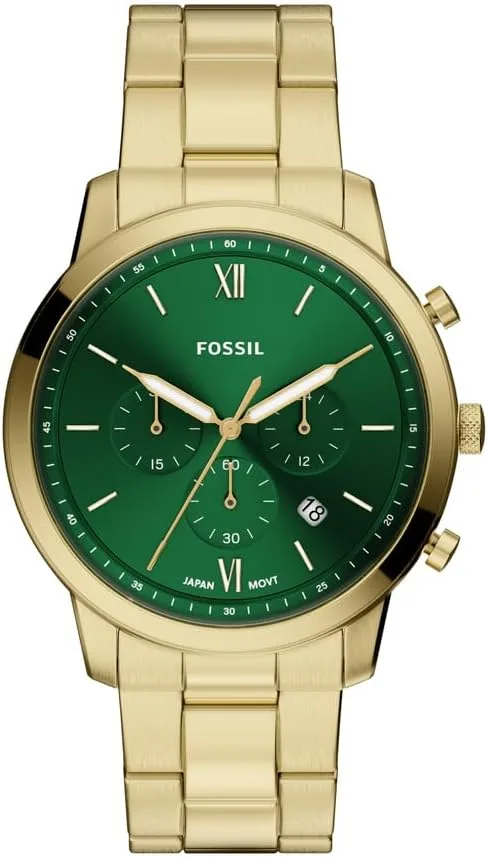 Fossil ▫️ Relógio Neutra para homem, movimento cronógrafo de quartzo com bracelete em aço inoxidável