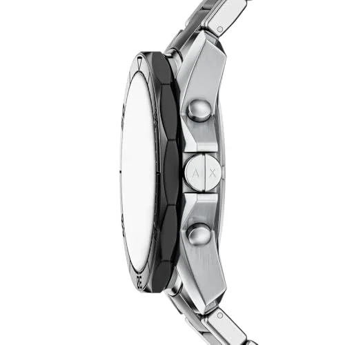 Armani Exchange ▫️ Relógio para homem, movimento cronógrafo de quartzo e caixa de 44 mm com bracelete em poliuretano 4