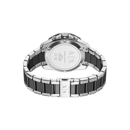 Armani Exchange ▫️ Relógio para homem, movimento cronógrafo de quartzo e caixa de 44 mm com bracelete em poliuretano 5