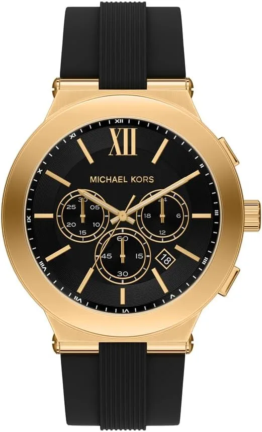 Michael Kors ▫️ Billie MK9253 - Relógio de aço inoxidável em tom dourado, com 46 mm, para homem