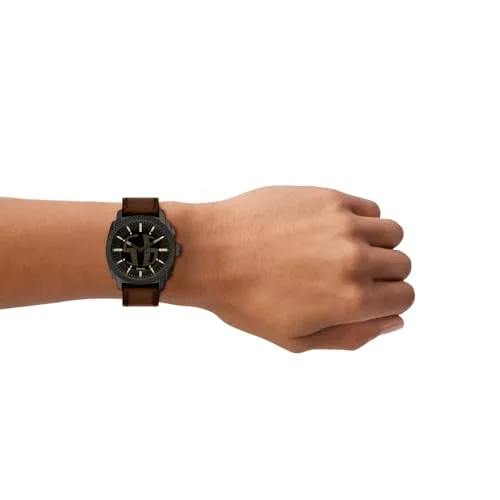 Fossil ▫️ Relógio Machine para homem, movimento analógico-digital «Big Tic» de 41 mm com bracelete em aço inoxidável ou couro 2