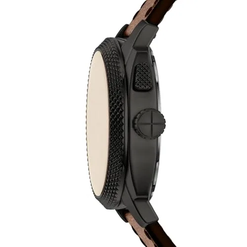 Fossil ▫️ Relógio Machine para homem, movimento analógico-digital «Big Tic» de 41 mm com bracelete em aço inoxidável ou couro 4