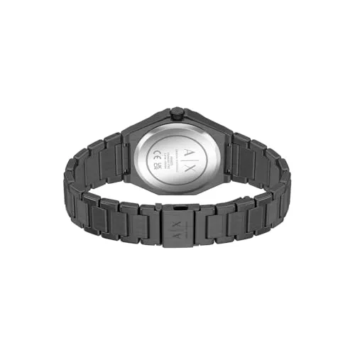 Armani Exchange ▫️ Relógio para mulher, movimento de quartzo com três ponteiros e caixa de 34 mm com bracelete em aço inoxidável ou couro 5