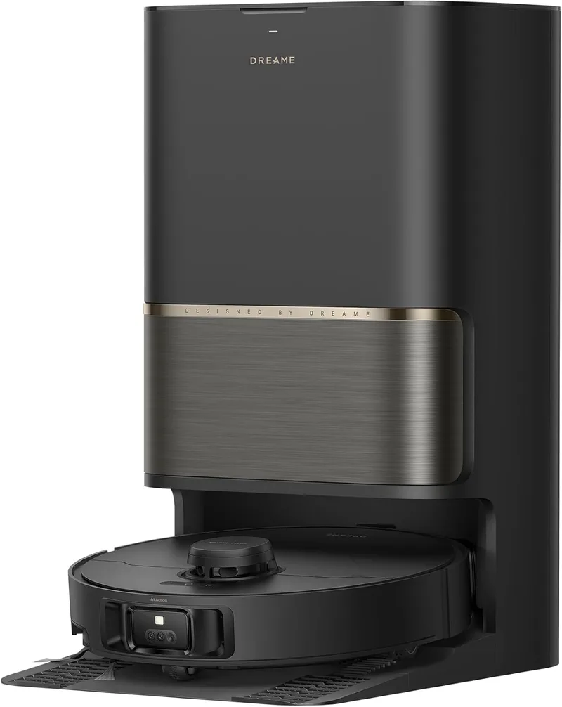 DREAME ▫️ Robô aspirador e esfregador L50s Pro Ultra, 100 dias de esvaziamento automático, panos de limpeza com autolimpeza a alta temperatura, 30 000 Pa de sucção, limpa a fundo cantos e bordas.