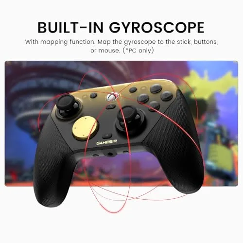 GameSir ▫️ G7 Pro – Comando de 1000 Hz com base de carregamento para Xbox Series X|S, Xbox One, Windows 10/11 e Android – Joysticks TMR, gatilhos ajustáveis e 4 botões programáveis – Dourado 5