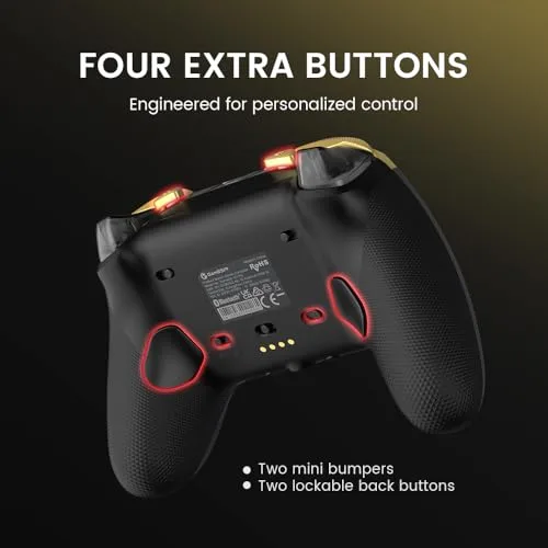 GameSir ▫️ G7 Pro – Comando de 1000 Hz com base de carregamento para Xbox Series X|S, Xbox One, Windows 10/11 e Android – Joysticks TMR, gatilhos ajustáveis e 4 botões programáveis – Dourado 6