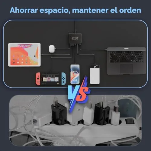 Sefitopher ▫️ Carregador USB-C de 330 W, carregador rápido PD de 100 W com 10 portas, estação de carregamento GaN III, fonte de alimentação USB-C GaN para MacBook Pro/Air, computador portátil, iPhone 17/16 Pro/iPad 4