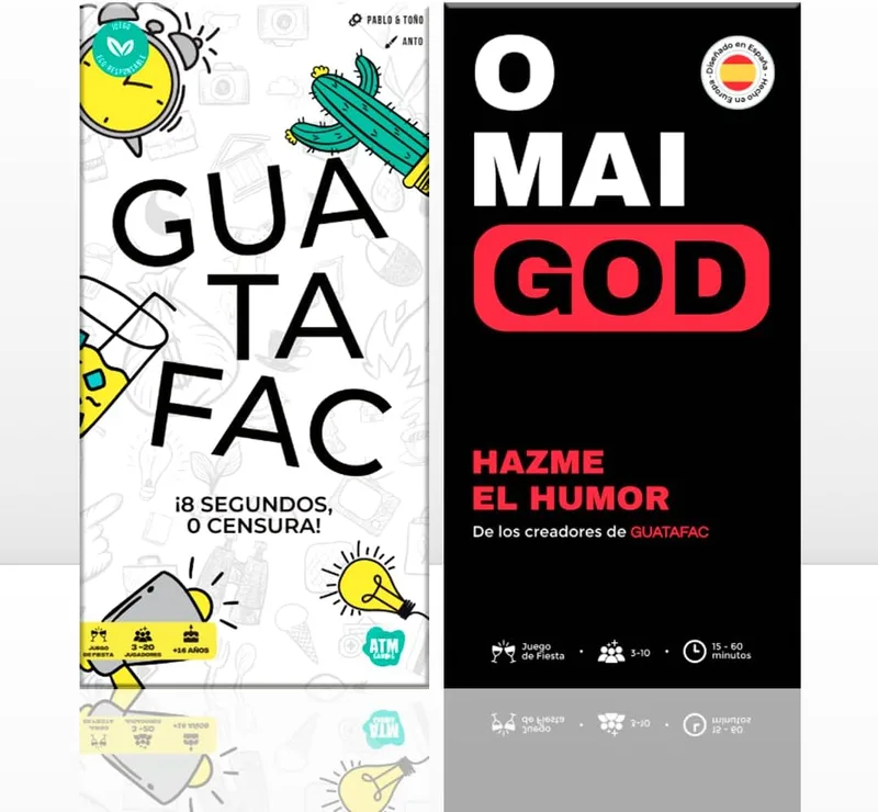 ATM Gaming ▫️ Conjunto de Jogos de Mesa para Adultos – Jogos de Cartas Divertidos e Engraçados – Ideal para Festas e Encontros com Amigos – Guatafac + Omaigod