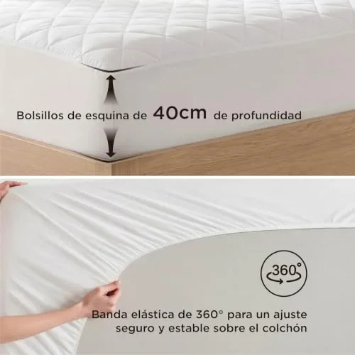 Bedsure ▫️ Proteção Impermeável para Colchão 140x200 - Cobre colchões até 40 cm 5