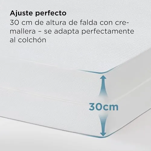 Bedsure ▫️ Proteção para colchão 90 x 200 cm - Anti-percevejos e anti-ácaros Branco 3
