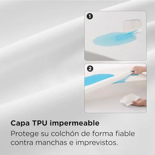 Bedsure ▫️ Proteção para colchão 90 x 200 cm - Anti-percevejos e anti-ácaros Branco 4