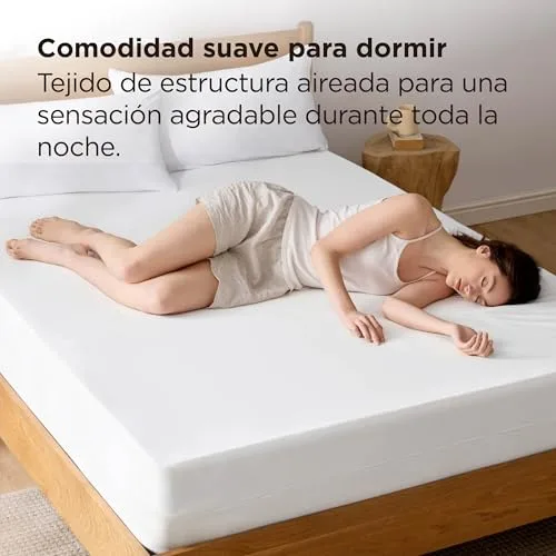 Bedsure ▫️ Proteção para colchão 90 x 200 cm - Anti-percevejos e anti-ácaros Branco 6