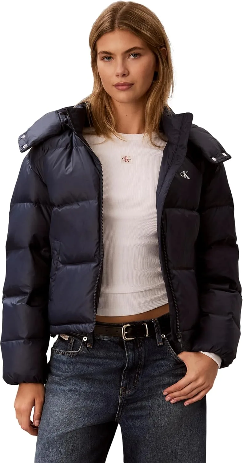 Calvin Klein ▫️ Essential Mw Casaco Curto de Penas Lv047h500g para Mulher