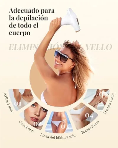 Haarlosy ▫️ Depilador a laser IPL indolor para rosto, zona do biquíni e corpo, IFE03 5